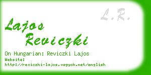 lajos reviczki business card
